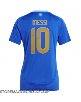 Argentina Lionel Messi #10 Maglia Gara Trasferta Repliche Copa America 2024 Donna